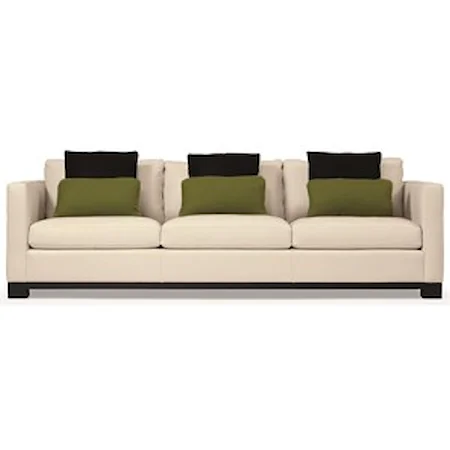 Modern Styled Sofa with Slight Asian Influence in Short Sofa Size